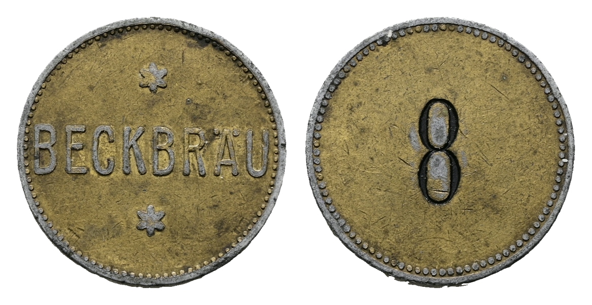  Bayern; Bischofsheim; Beckbräu; Kontroll-Nr. 8; Menzel - (vgl.2884)   