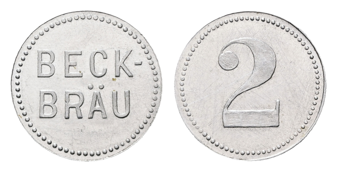  Bayern; Bischofsheim; Beck-Bräu; Kontroll-Nr. 2; Menzel 2885   