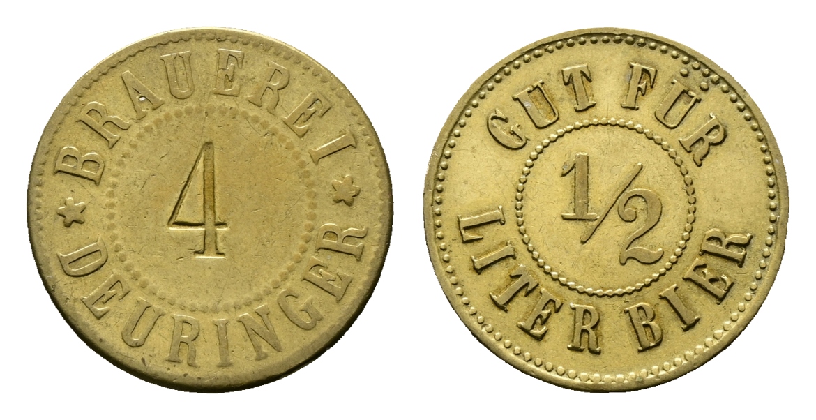  Bayern; Bobingen; Brauerei Deuringer; KZ 4; Gut für 1/2 Liter Bier; Menzel - (vgl.2988)   
