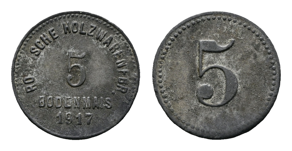  Bayern; Bodenmais Rödlichse Holzwarenfabrik 1917; WZ: 5; Menzel 3096.1   