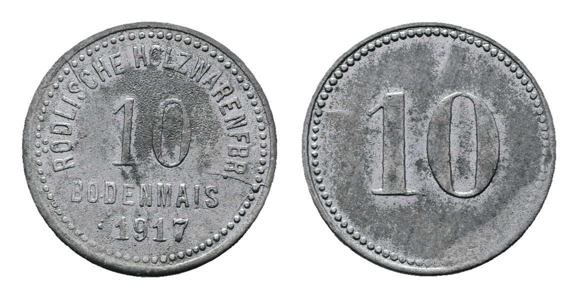  Bayern; Bodenmais Rödlichse Holzwarenfabrik 1917; WZ: 10; Menzel 3096.2   