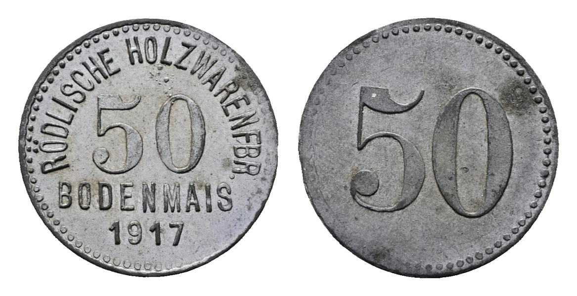  Bayern; Bodenmais Rödlichse Holzwarenfabrik 1917; WZ: 50; Menzel 3096.3   