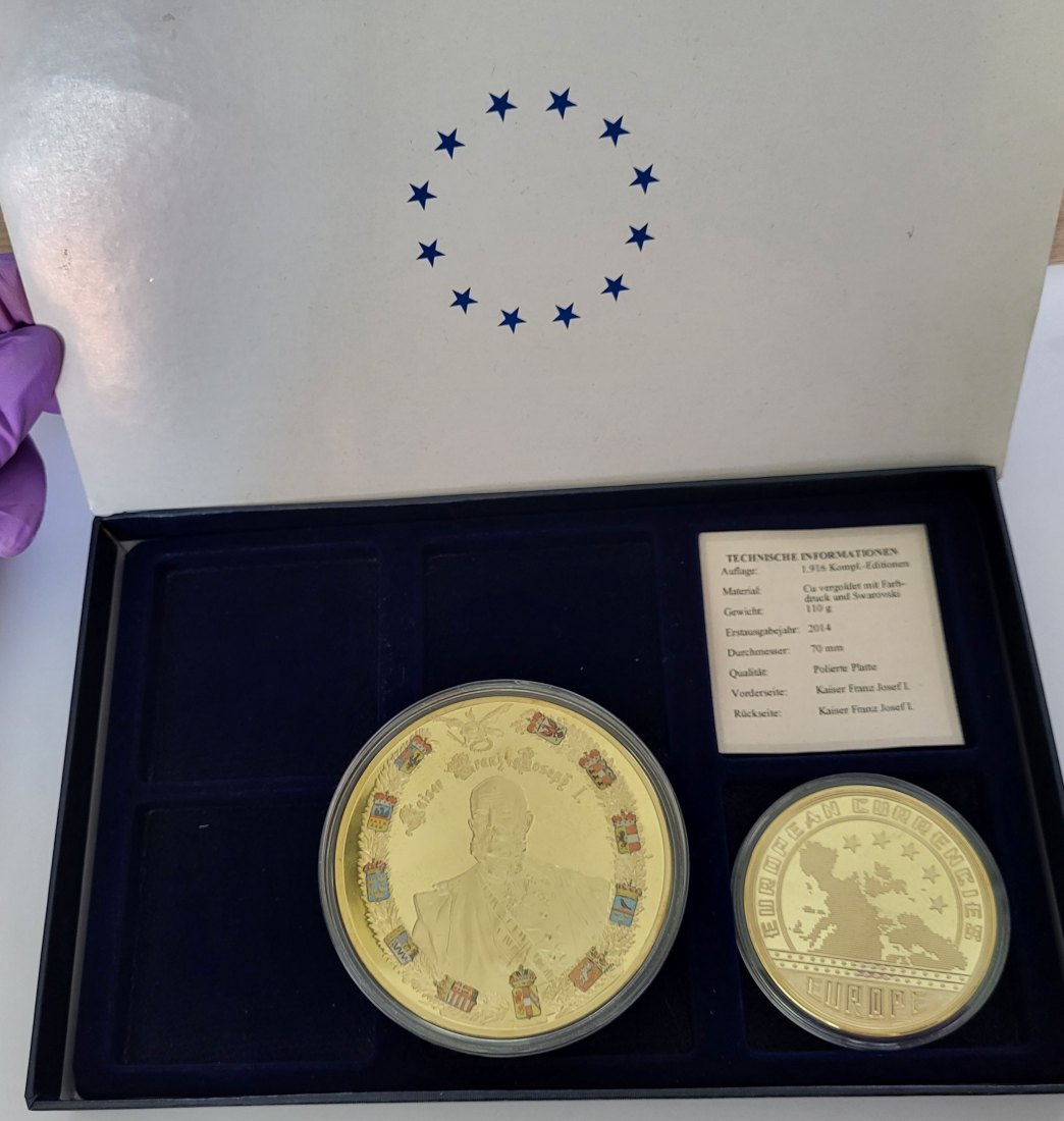  Medaille Kaiser Franz Joseph 1 Schilling Österreich Spittalgold9800 (5342   