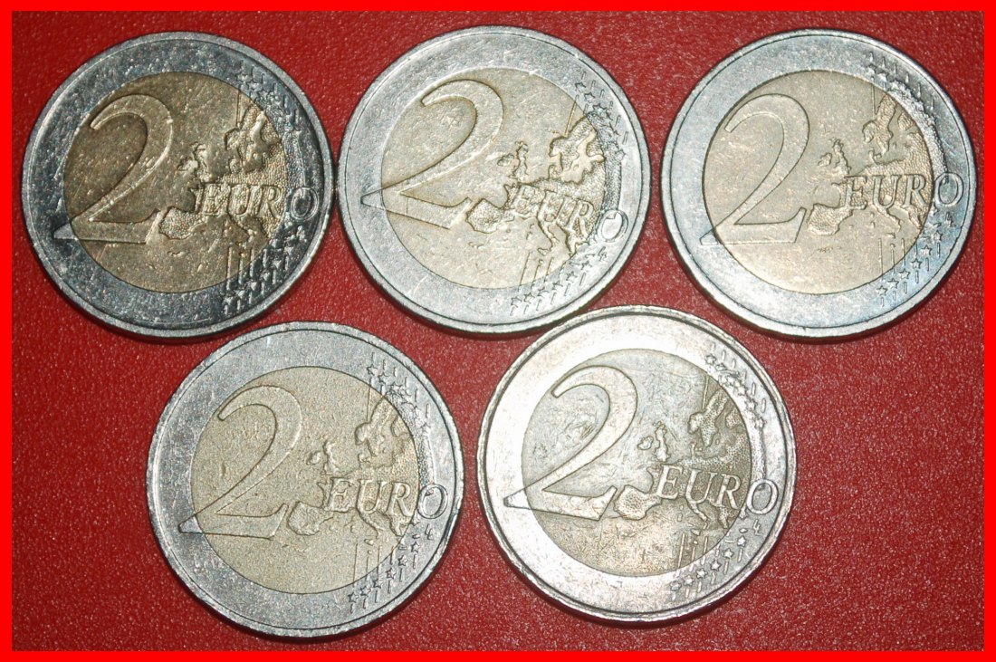  Ⰺ GRIECHENLAND 1999: DEUTSCHLAND ★ 2 EURO 2009ADFGJ NICHT-PHALLISCHE SET 2007-2026★OHNE VORBEHALT   