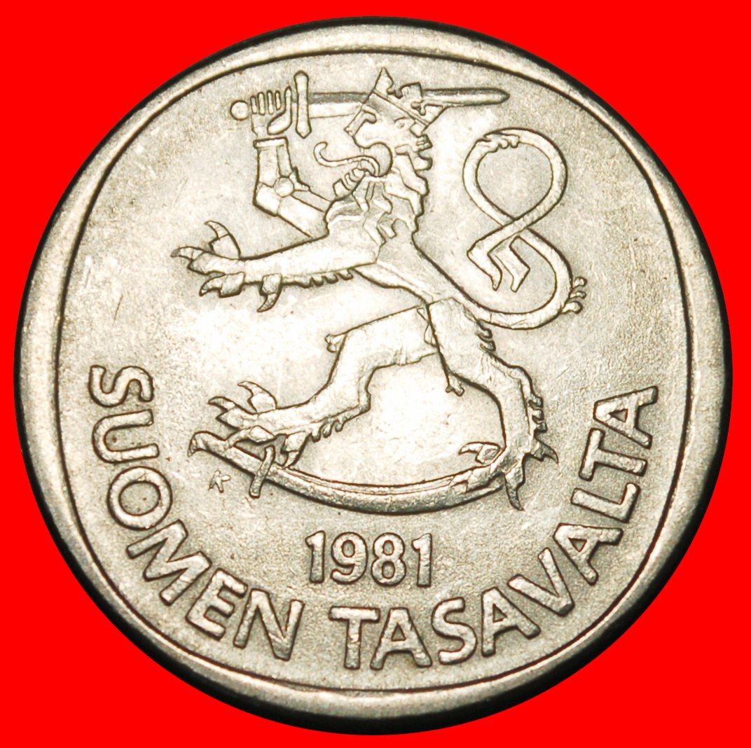  Ⰺ LION (1964-1993): FINLAND ★ 1 MARK 1981K NOT SILVER! DIES A r1!★LOW START★NO RESERVE!   
