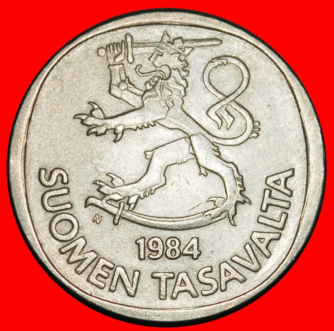  Ⰺ LION (1964-1993): FINLAND ★ 1 MARK 1984N NOT SILVER! DIES A r1!★LOW START★NO RESERVE!   
