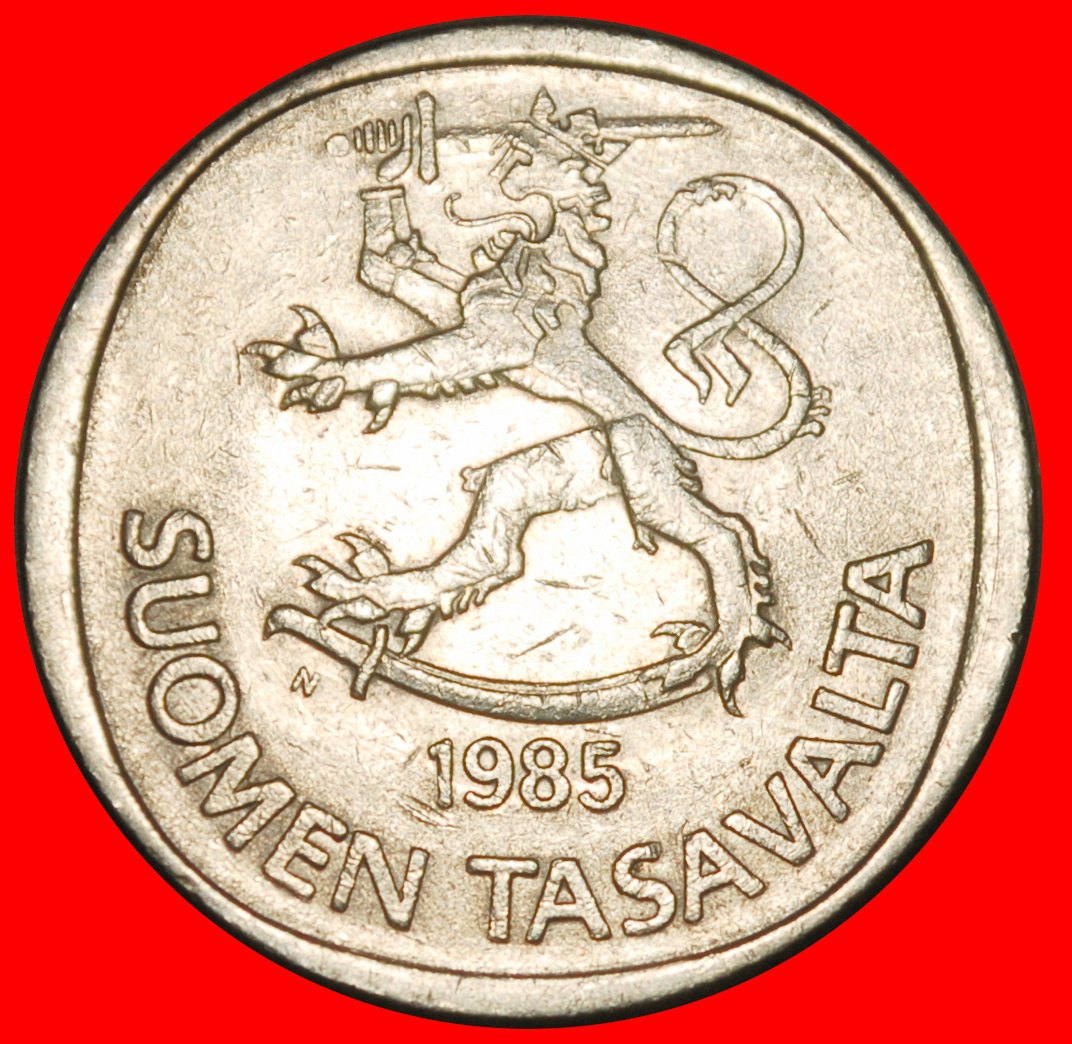  Ⰺ LÖWE (1964-1993): FINNLAND ★ 1 MARK 1985N NICHT SILBER! STEMPEL A r1! ★OHNE VORBEHALT!   