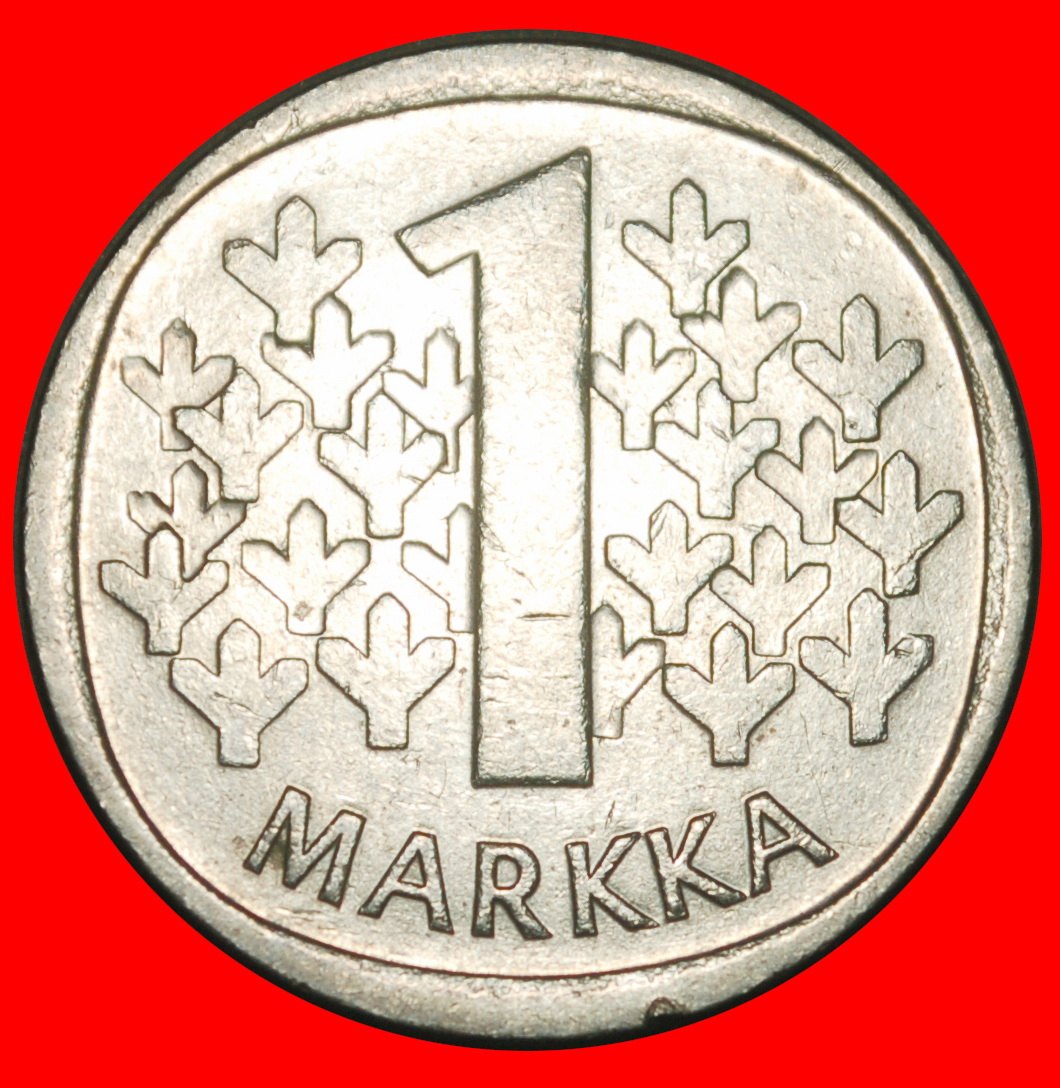 Ⰺ LION (1964-1993): FINLAND ★ 1 MARK 1988M NOT SILVER! DIES A r1! MINT LUSTRE!★LOW START★NO RESERVE!