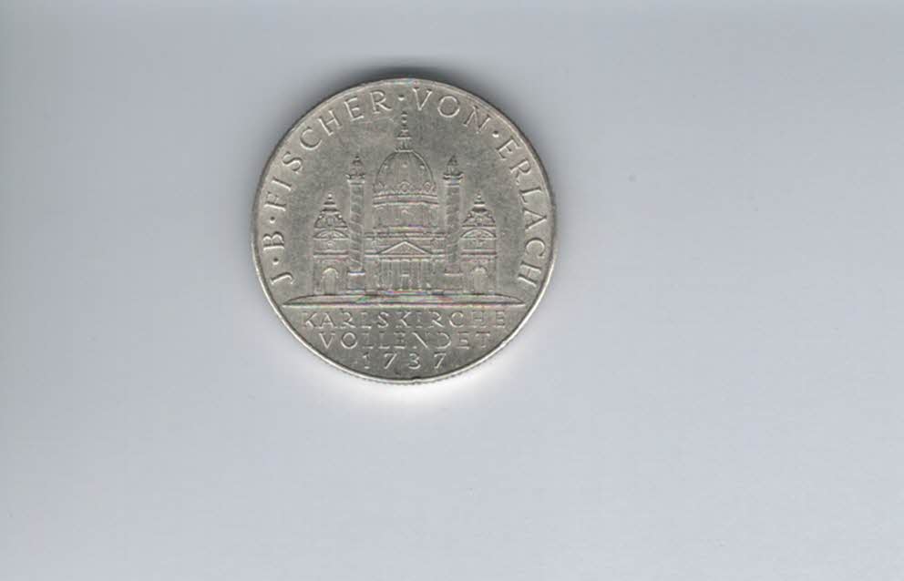  2 Schilling 1937 J.S. Fischer von Erlach 7,68g fein Ag 1. Rep Österreich Spittalgold9800 (2074/9   