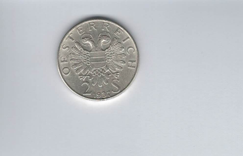  2 Schilling 1937 J.S. Fischer von Erlach 7,68g fein Ag 1. Rep Österreich Spittalgold9800 (2074/9   