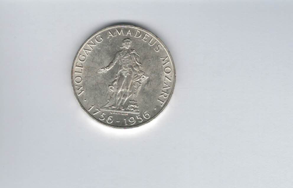  25 Schilling 1956 Wolfgang Amadeus Mozart silber 10,4g fein Österreich Spittalgold9800 (04588/2)   