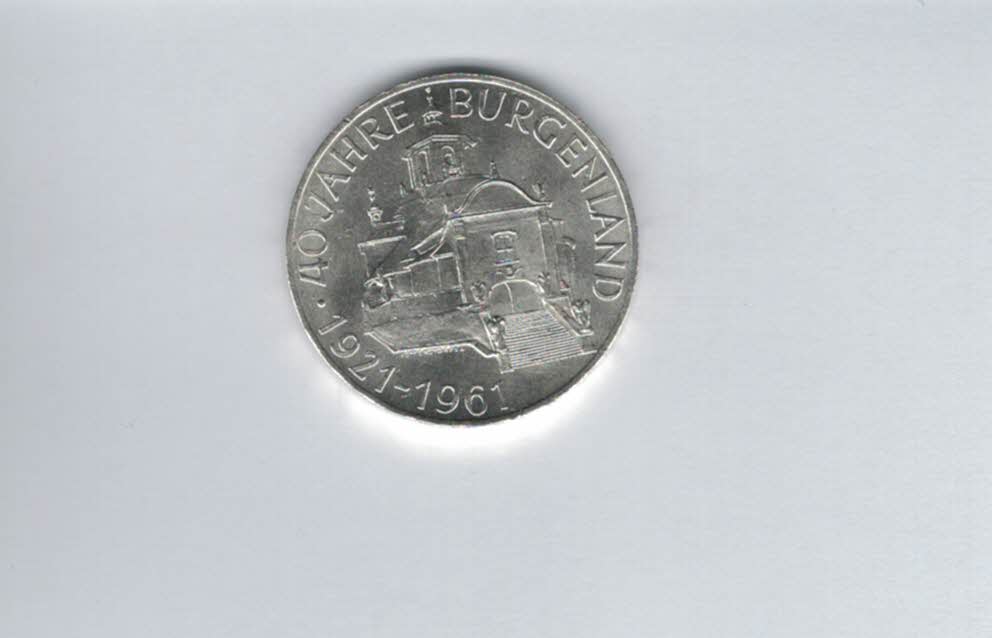  25 Schilling 1961 Burgenland 40 Jahre silber 10,4g fein Österreich Spittalgold9800 (04588/7)   