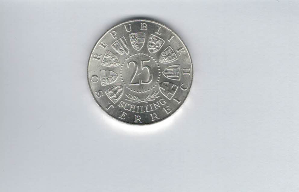  25 Schilling 1961 Burgenland 40 Jahre silber 10,4g fein Österreich Spittalgold9800 (04588/7)   