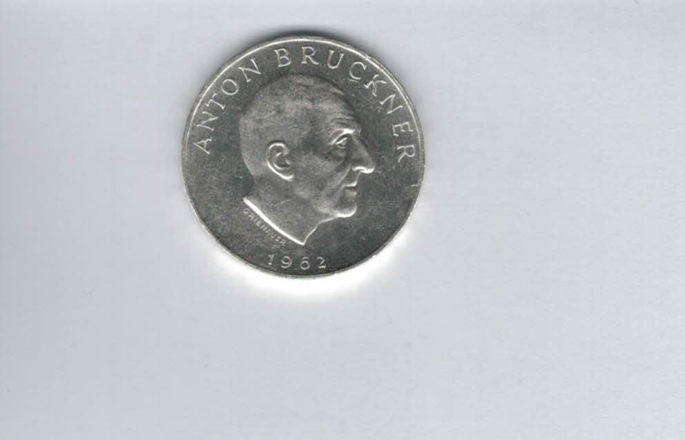 25 Schilling 1962 Anton Bruckner silber 10,4g fein Österreich 2. Rep Spittalgold9800 (4588/8)   