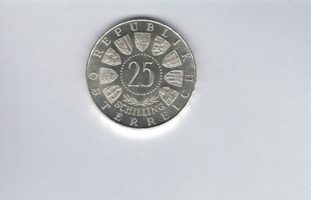  25 Schilling 1962 Anton Bruckner silber 10,4g fein Österreich 2. Rep Spittalgold9800 (4588/8)   