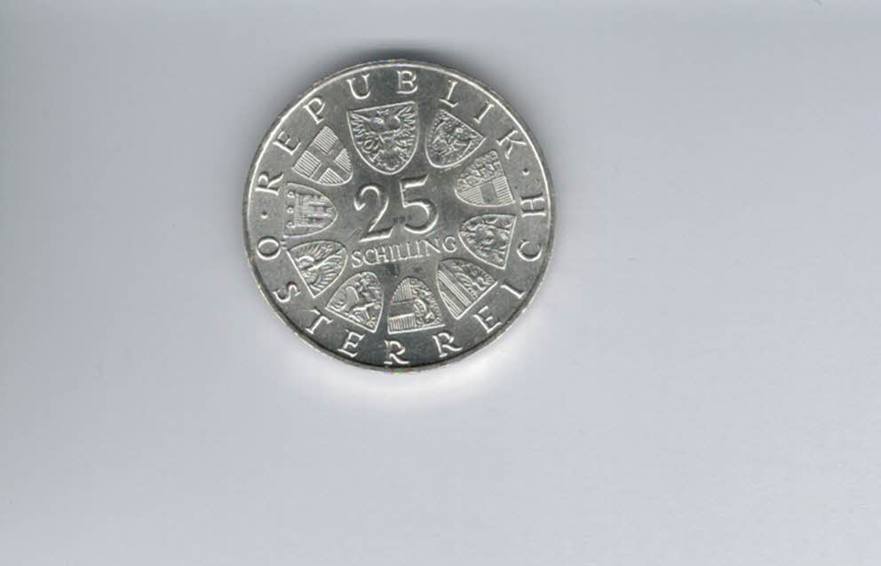  25 Schilling 1973 Max Reinhardt silber 10,4g fein Österreich Spittalgold9800 (04588/19)   