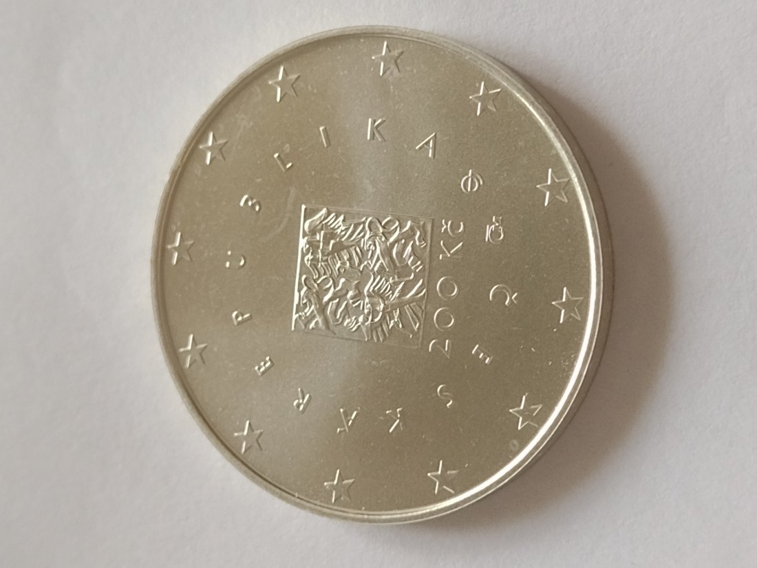  Silbermünze, Slowakei 200 Kronen 1997, stempelglanz   