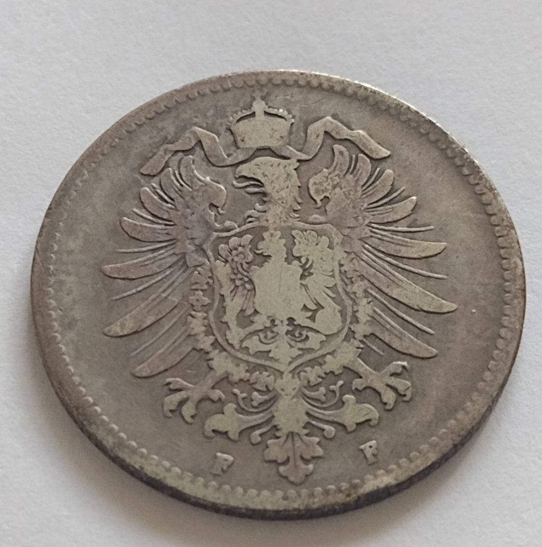  1 Reichsmark 1874 F, lt Fotos   