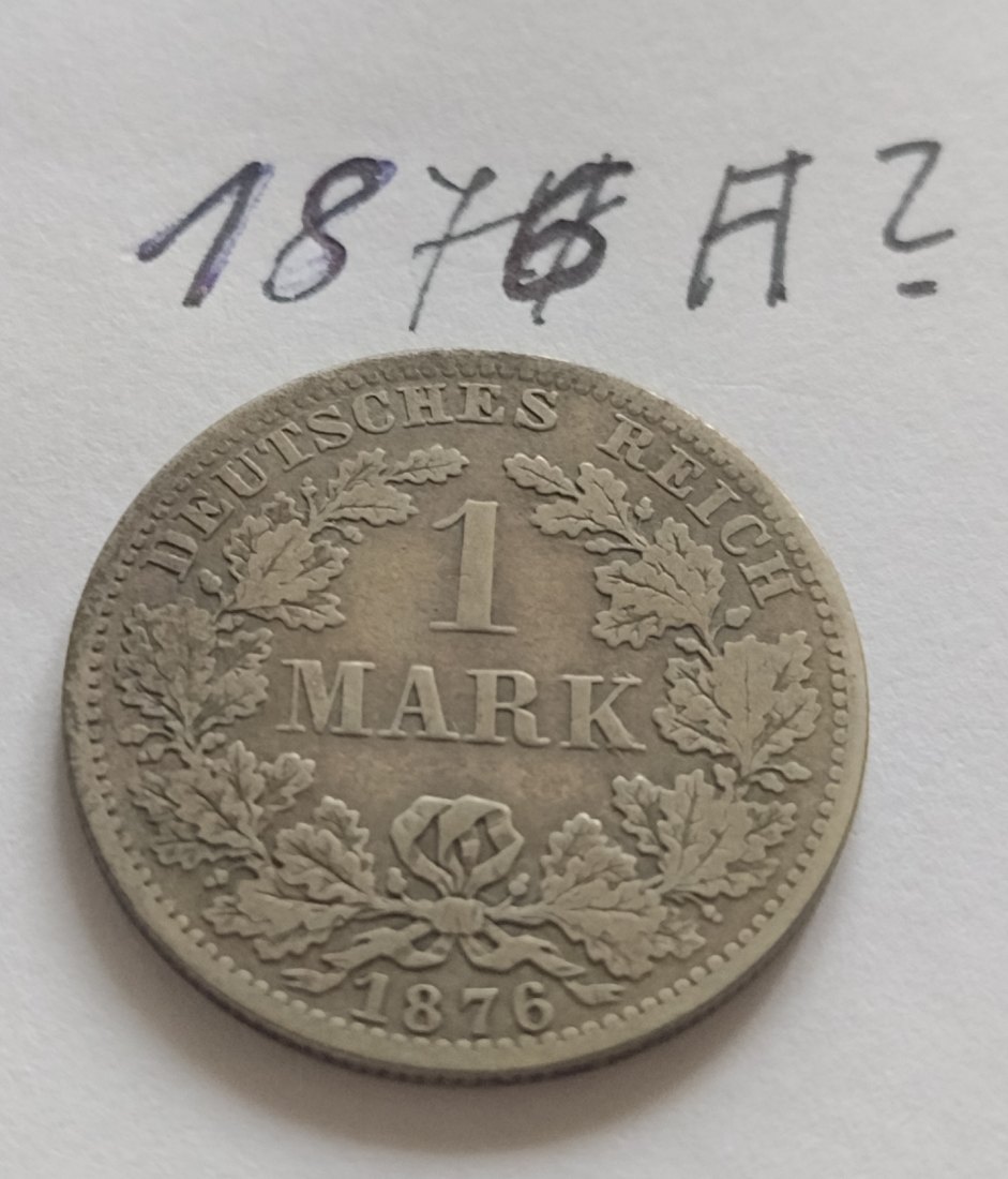  1 Reichsmark 1876A lt Fotos   