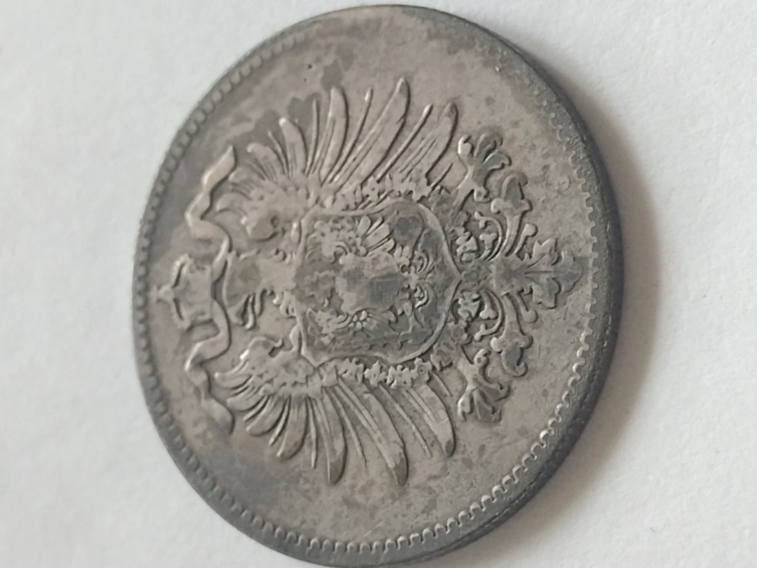  1 Reichsmark 1878, kein Prägeort erkennbar, Randschaden   