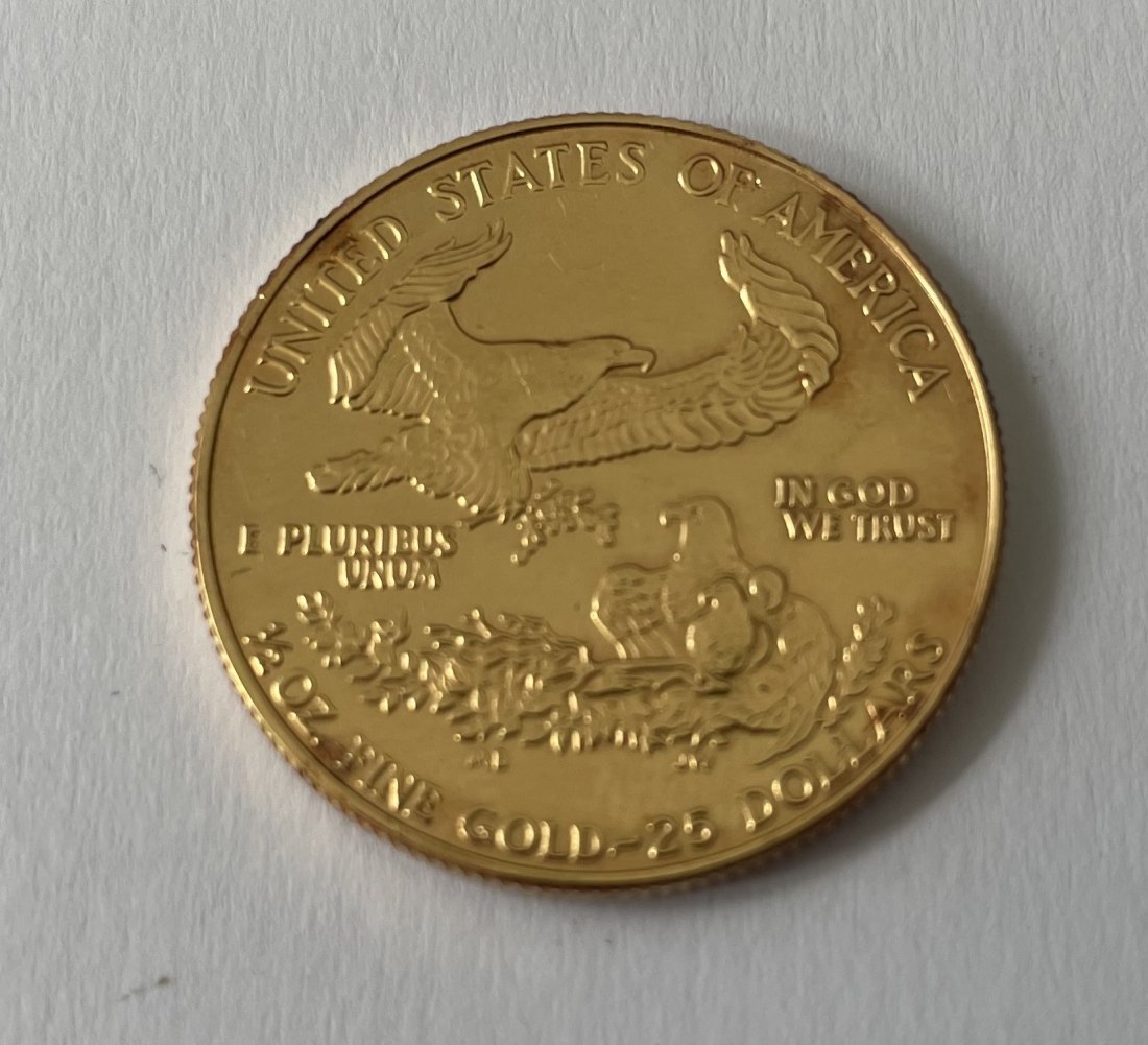 25 Dollars, USA, Gold, 1/2 oz.