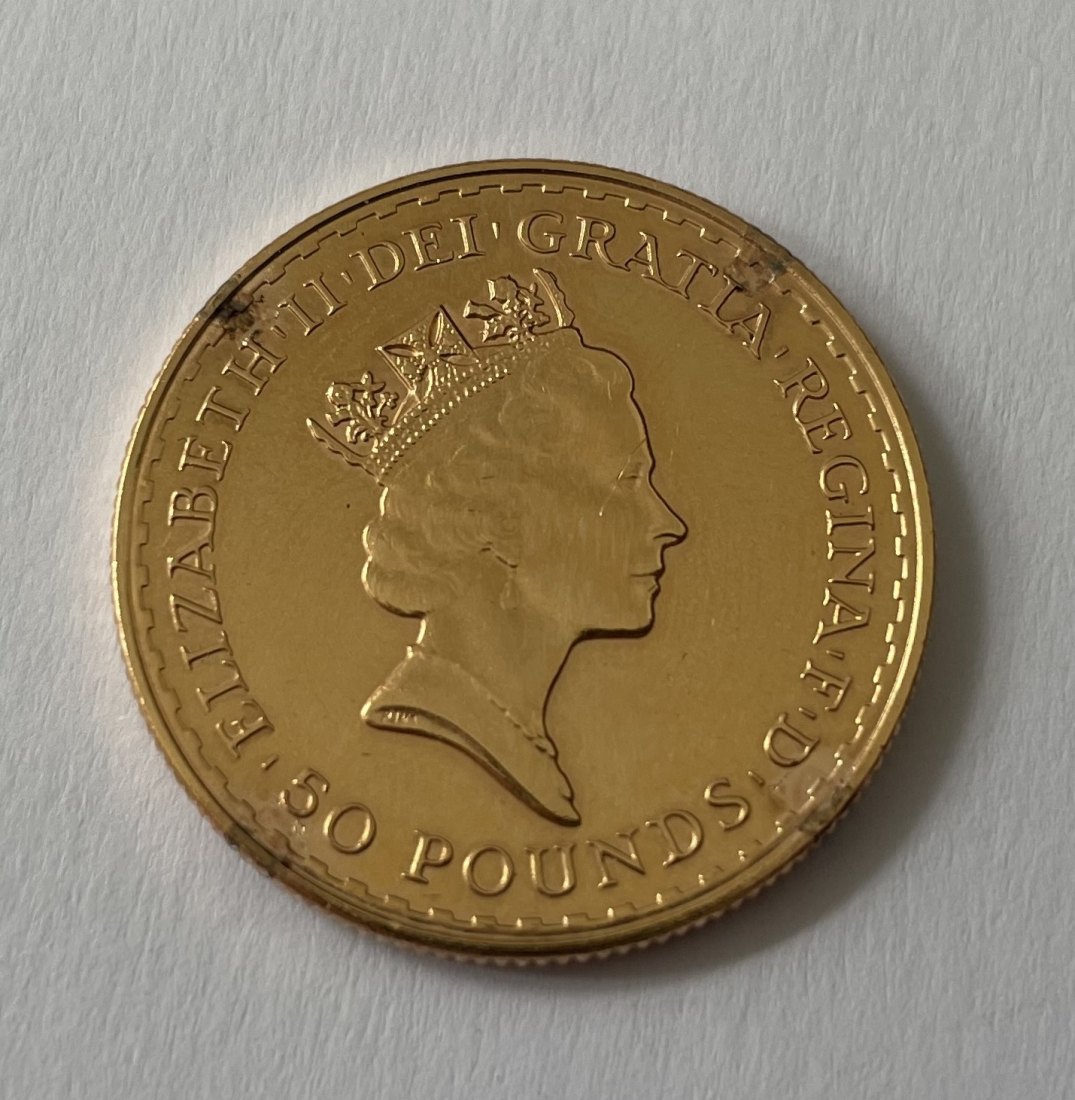  50 Pounds, Großbritannien, Gold, 1/2 oz.   