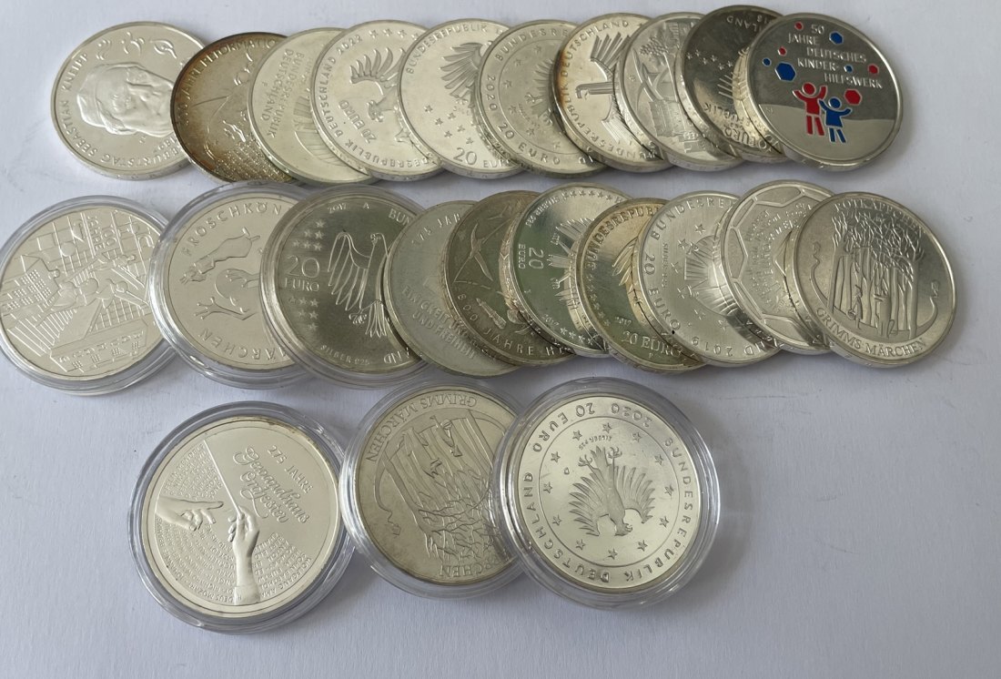  53x 20Euro, Deutschland, Silber   