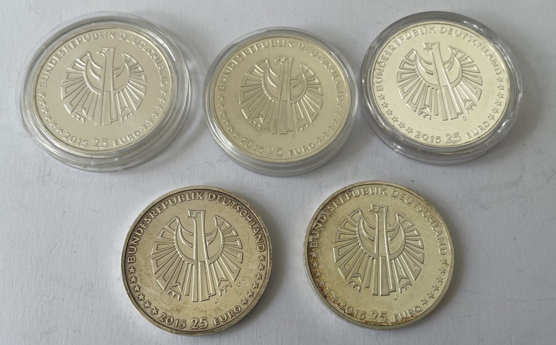  5x 25Euro, Deutschland, Silber   