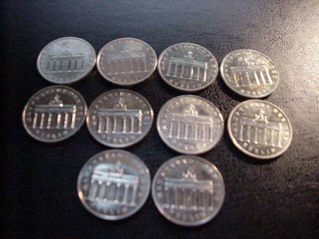 DDR 5 Mark Brandenburger Tor 1979 bis 1990 Exportqualität