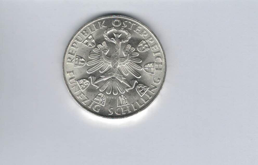  50 Schilling 1959 Andreas Hofer Tiroler Freiheit silber 18g fein Österreich Spittalgold9800 (4584/1)   