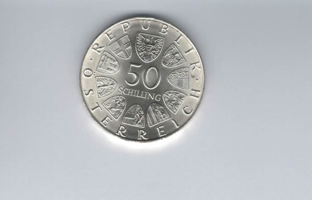  50 Schilling 1974 Gartenschau in Wien Ag/12,8g fein Österreich Spittalgold9800 (4504/1)   
