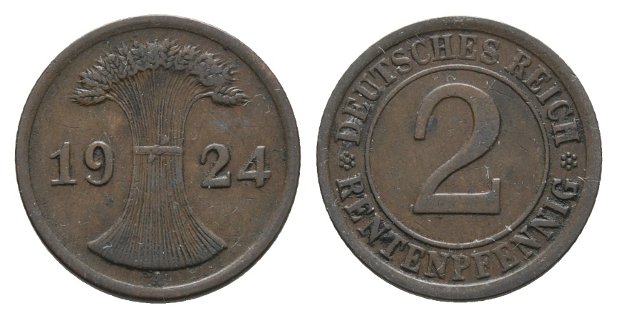  Deutsches Reich; Weimarer Republik; 1 Rentenpfennig 1924 A   
