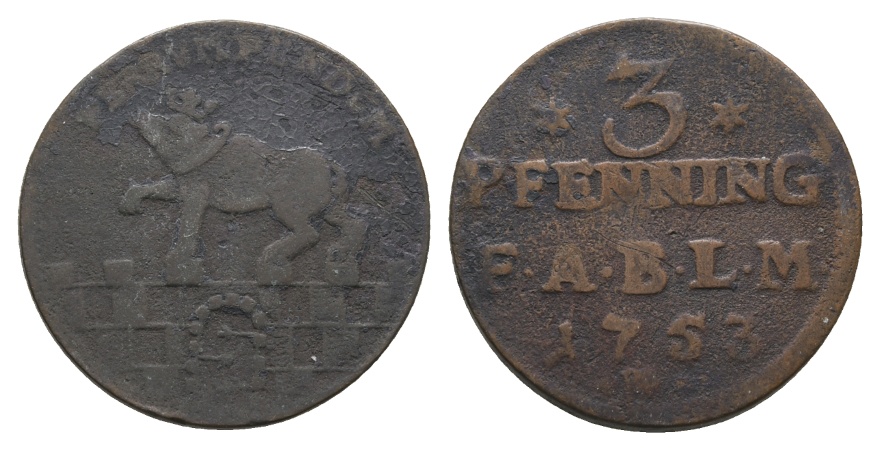  Altdeutschland; Kleinmünze 1753   