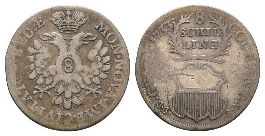  Altdeutschland; Kleinmünze 1733   