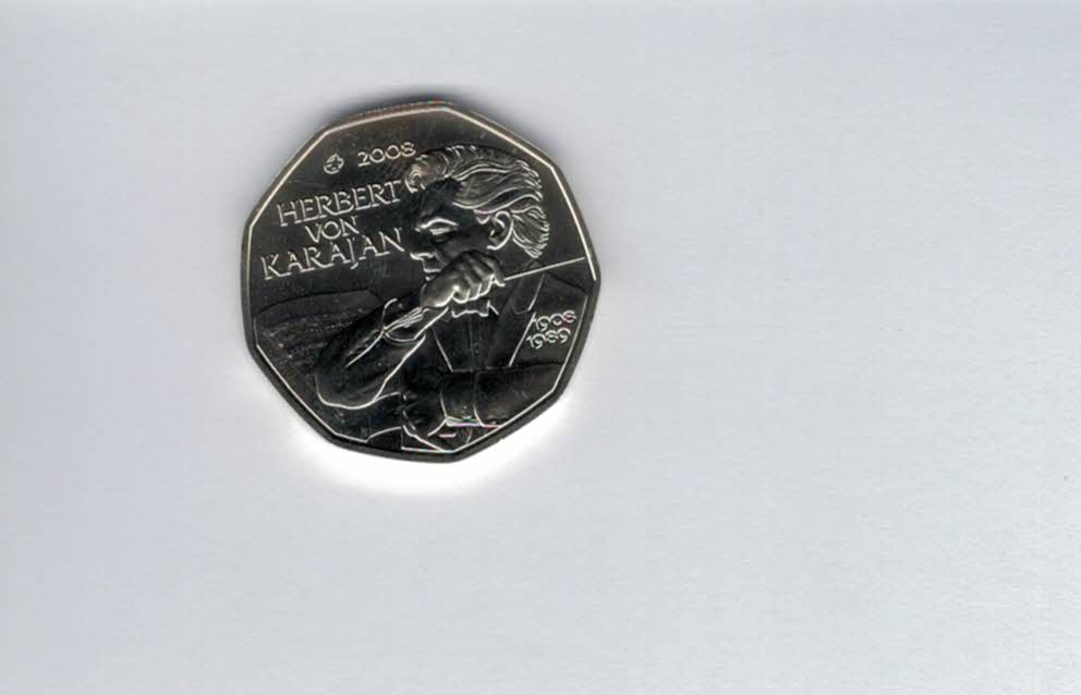  5 Euro 2008 Herbert von Karajan silber/8g fein Österreich Spittalgold9800 (4974/13   