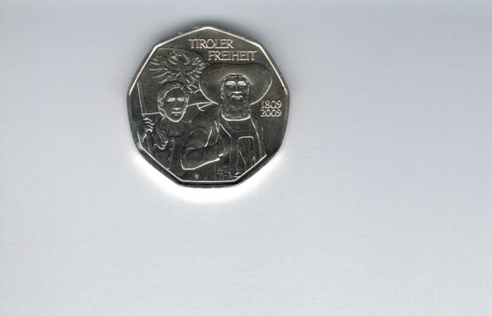  5 Euro 2009 Tiroler Freiheit silber 8g fein Österreich Spittalgold9800 (04974/15)   