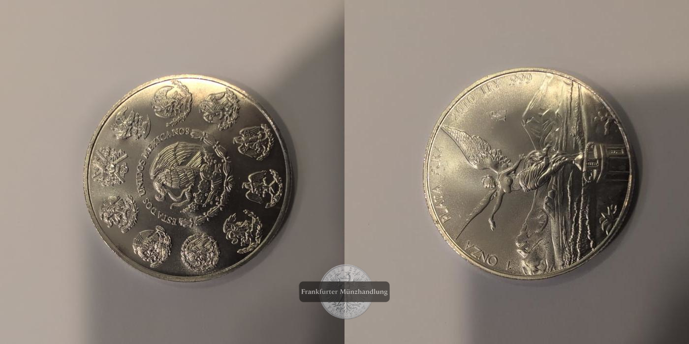  Mexico 1 Onza Libertad Plata Pura 2010 (2000-24) FM-Frankfurt KM#639 Feinsilber: 31,1g   