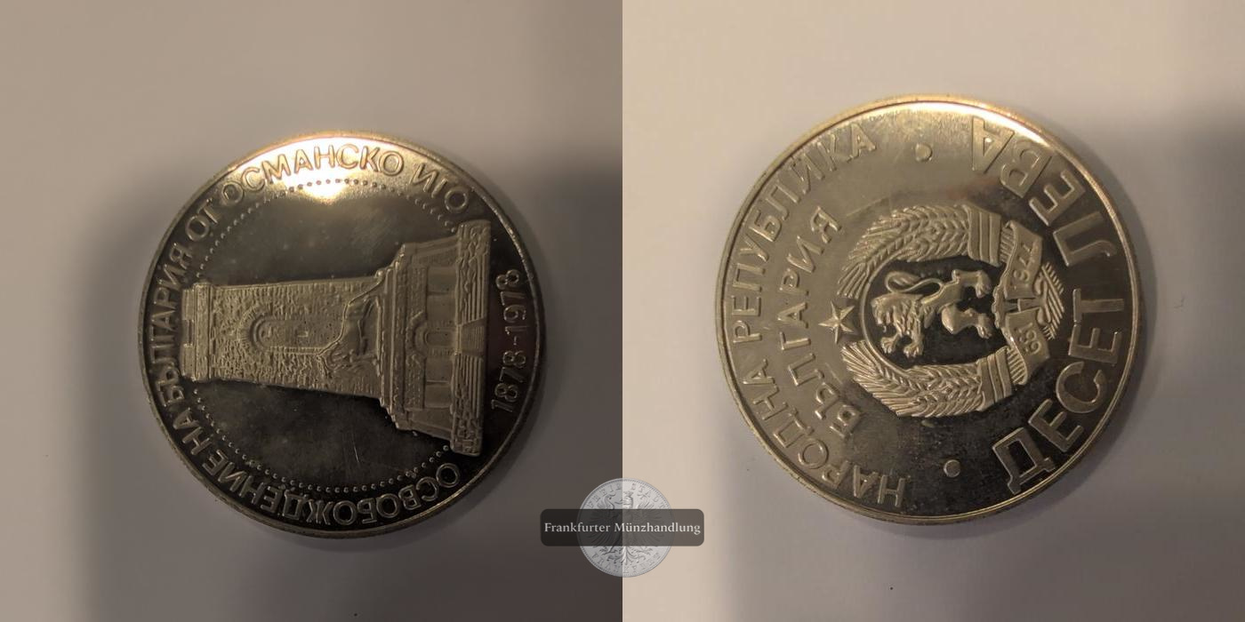  Bulgarien 10 Leva Liberation from the Turks KM#102, FM-Frankfurt Feinsilber 14,5g   