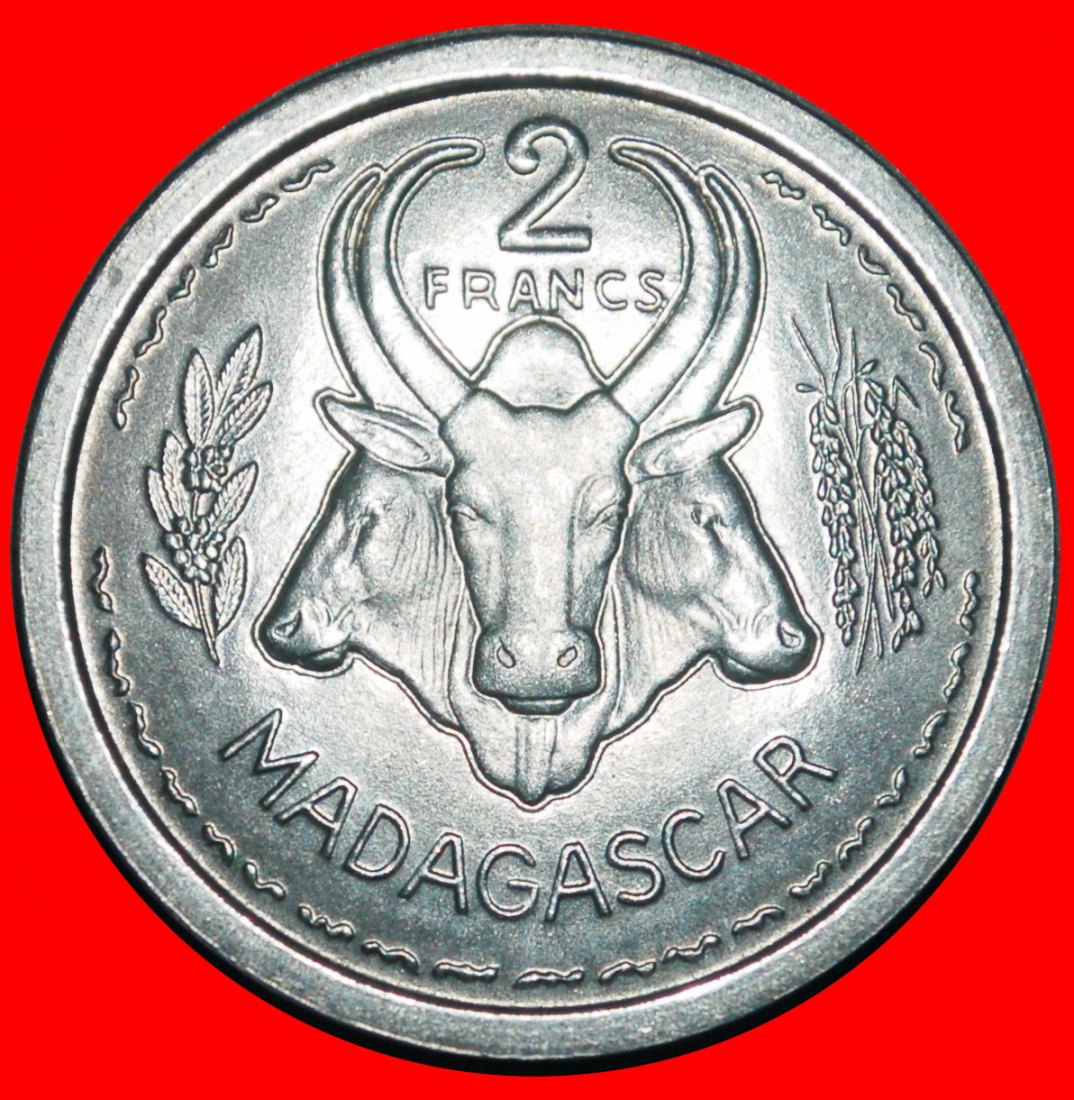 Ⰺ FRANKREICH: MADAGASKAR ★ 2 FRANC 1948 SCHIFF! STG STEMPELGLANZ! ★OHNE VORBEHALT!