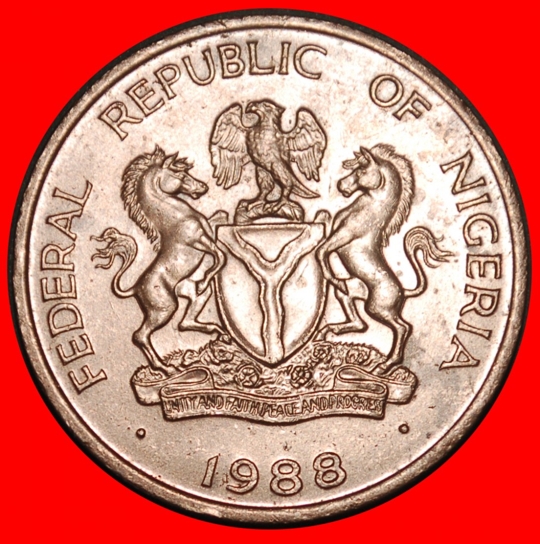 Ⰺ DERRICKS (1973-1991): NIGERIA ★ 1 KOBO 1988 RARITY! DISCOVERY COIN! ★LOW START! ★ NO RESERVE!