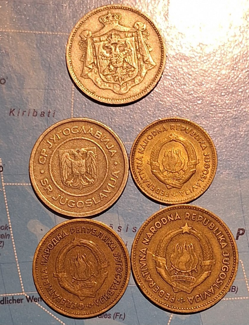  Balkan ex.Jugoslawien, 5Dinara 2002 10-50 Dinara 1955, 25 Dara 1920   