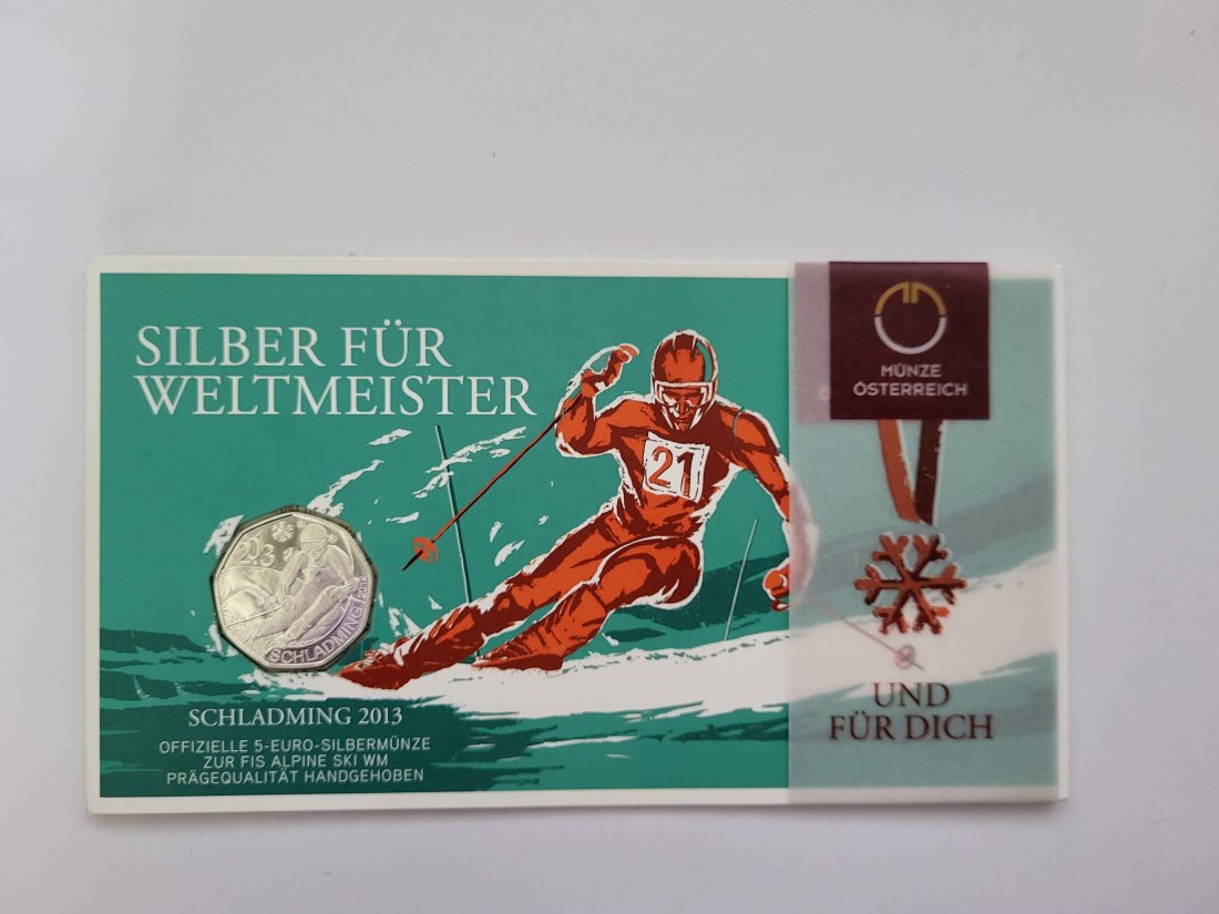  5 Euro 2012 Schladming 2013 silber 8g fein Blister Österreich Spittalgold9800 (4974   