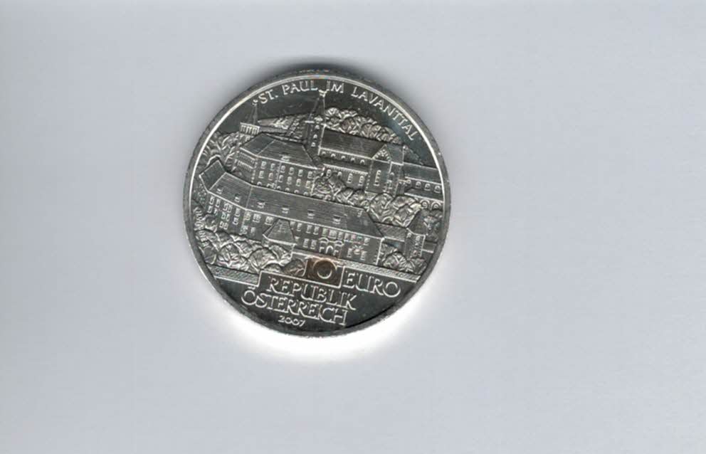 10 Euro 2007 St. Paul im Lavanttal silber/16g fein Österreich Spittalgold9800 (4971/12   