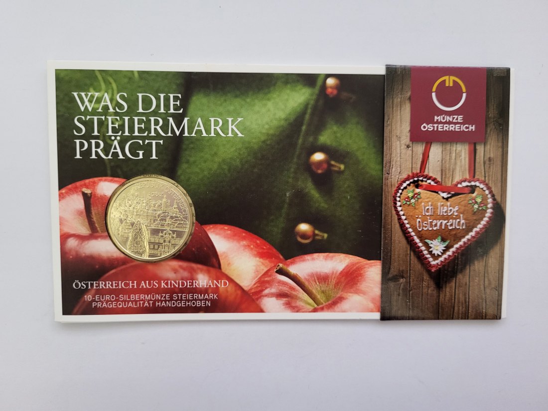  10 Euro 2012 Steiermark Kinderhand silber 16g fein Blister Österreich Spittalgold9800 (4971   