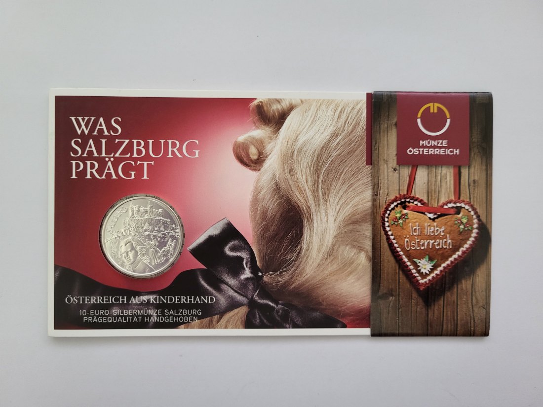  10 Euro 2012 Salzburg Kinderhand silber 16g fein Blister Österreich Spittalgold9800 (4971   