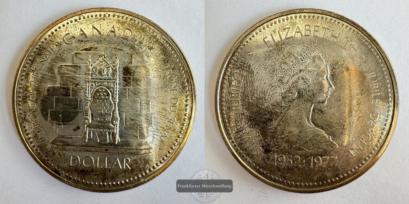  Kanada / 1 Dollar Elizabeth II (Silver Jubilee) 1977 FM-Frankfurt KM#118 Feinsilber: 11,66g   