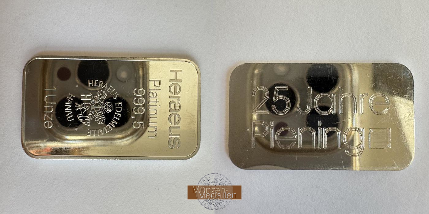  Deutschland Helaba Platinbarren 1oz/31,1g MM-Frankfurt Feinplatin: 31,1g   