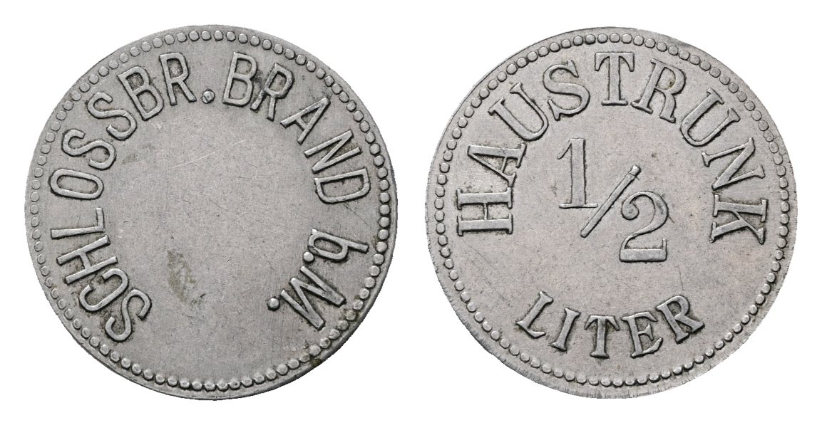  Bayern; Brand b./M. Schlossbr.; Haustrunk 1/2 Liter; Menzel 3361   