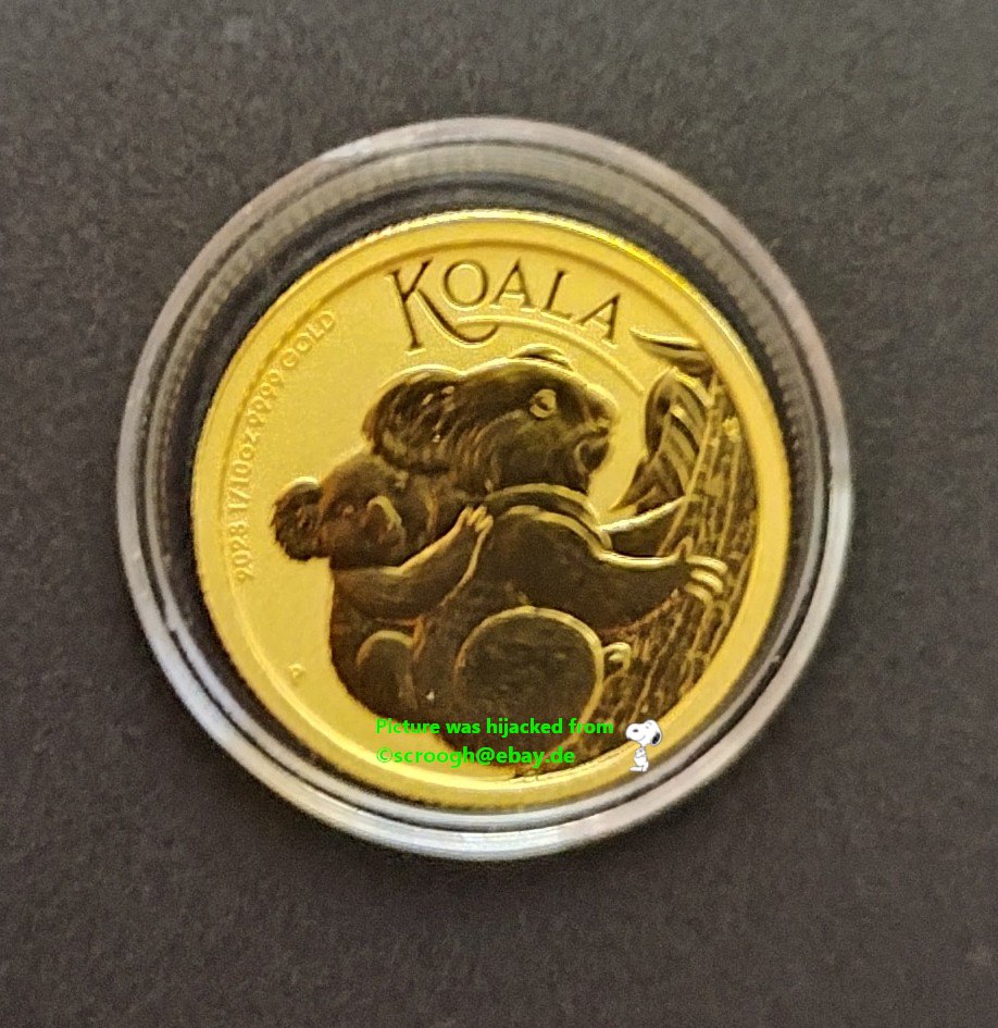  Australien 15 Dollar 2023 - Koala - 1/10 Gold   