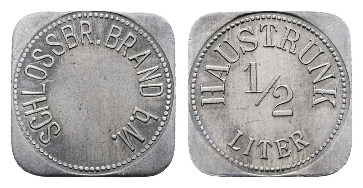  Bayern; Brand b./M. Schlossbr.; Haustrunk 1/2 Liter; Menzel 3361.4   